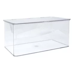 Clear Hinged Storage Bin, Large