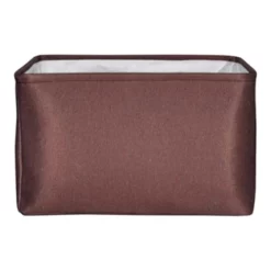 Cocoa Rectangle Fabric Storage Basket, Large