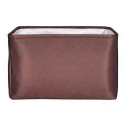 Cocoa Rectangle Fabric Storage Basket, Medium