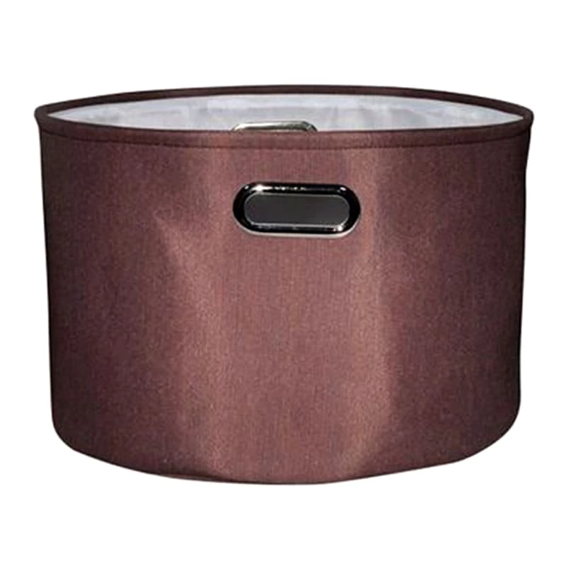 Cocoa Round Fabric Storage Basket, Large 1 Cocoa Round Fabric Storage Basket, Large