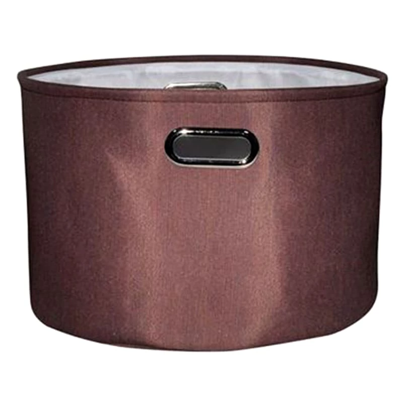 Cocoa Round Fabric Storage Basket, Medium 1 Cocoa Round Fabric Storage Basket, Medium