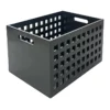 Crosby St Holden Black Wooden Crate, Medium