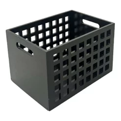 Crosby St Holden Black Wooden Crate, Small