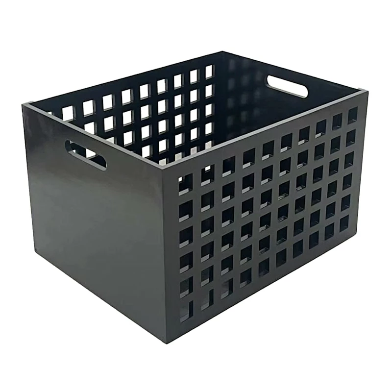 Crosby St Holden Black Wooden Storage Crate, Large 1 Crosby St Holden Black Wooden Storage Crate, Large