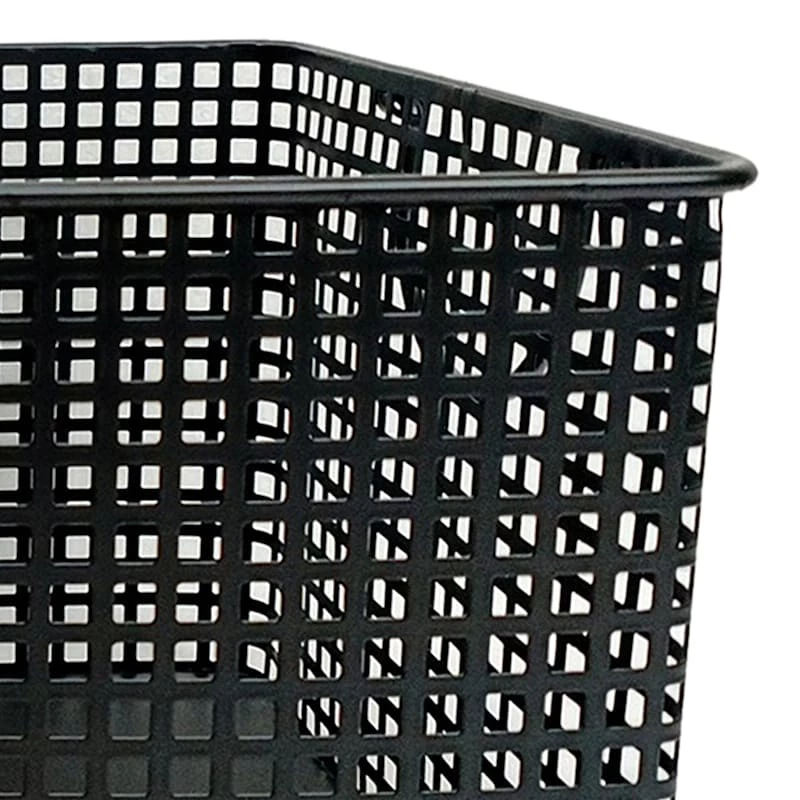 Crosby St Straton Black Metal Rectangle Storage Basket, Medium 2 Crosby St Straton Black Metal Rectangle Storage Basket, Medium - Image 2