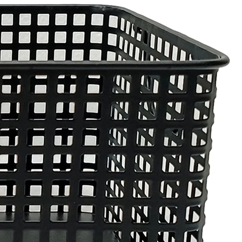 Crosby St Straton Black Metal Rectangle Storage Basket, Small 2 Crosby St Straton Black Metal Rectangle Storage Basket, Small - Image 2