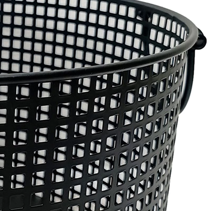 Crosby St Straton Black Round Metal Storage Basket, Small 2 Crosby St Straton Black Round Metal Storage Basket, Small - Image 2