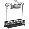 Damask Matte Black Wire Jewelry Stand