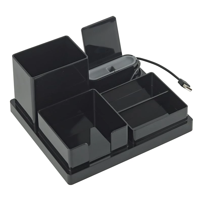 Desk Charging Organizer, Black 1 Desk Charging Organizer, Black