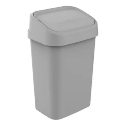 Ezy Grey Storage Rectangle Swing Lid Bin, 50l