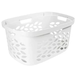 Ezy Storage Fleur Laundry Basket, White
