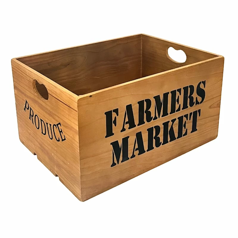 Farmers Market Produce Wooden Crate, Extra Large 1 Farmers Market Produce Wooden Crate, Extra Large