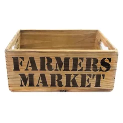 Farmers Market Wooden Crate, Medium
