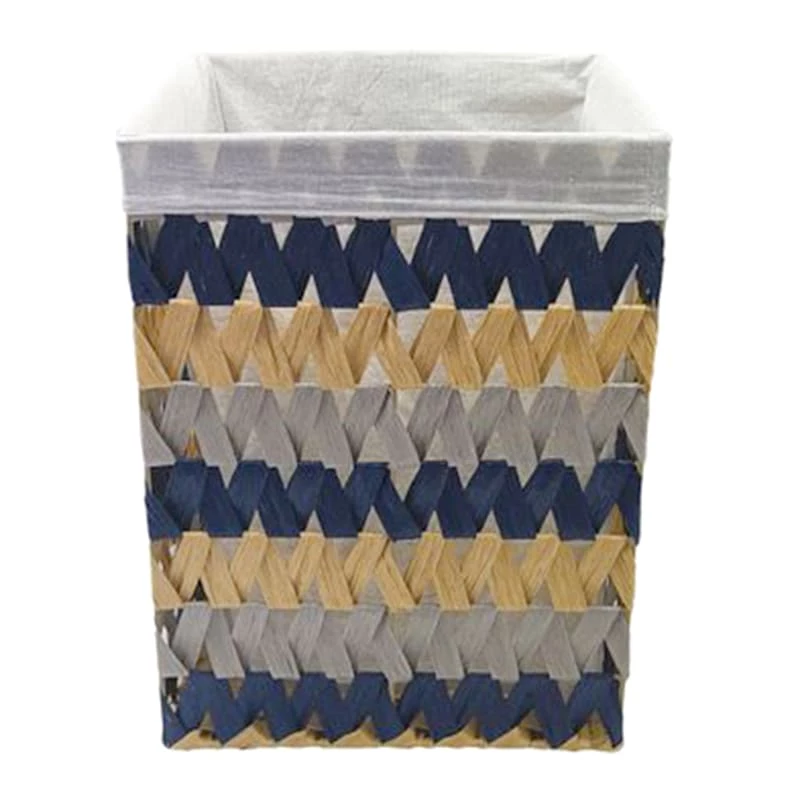 Flat Weave Water Hyacinth Laundry Hamper, Medium 1 Flat Weave Water Hyacinth Laundry Hamper, Medium