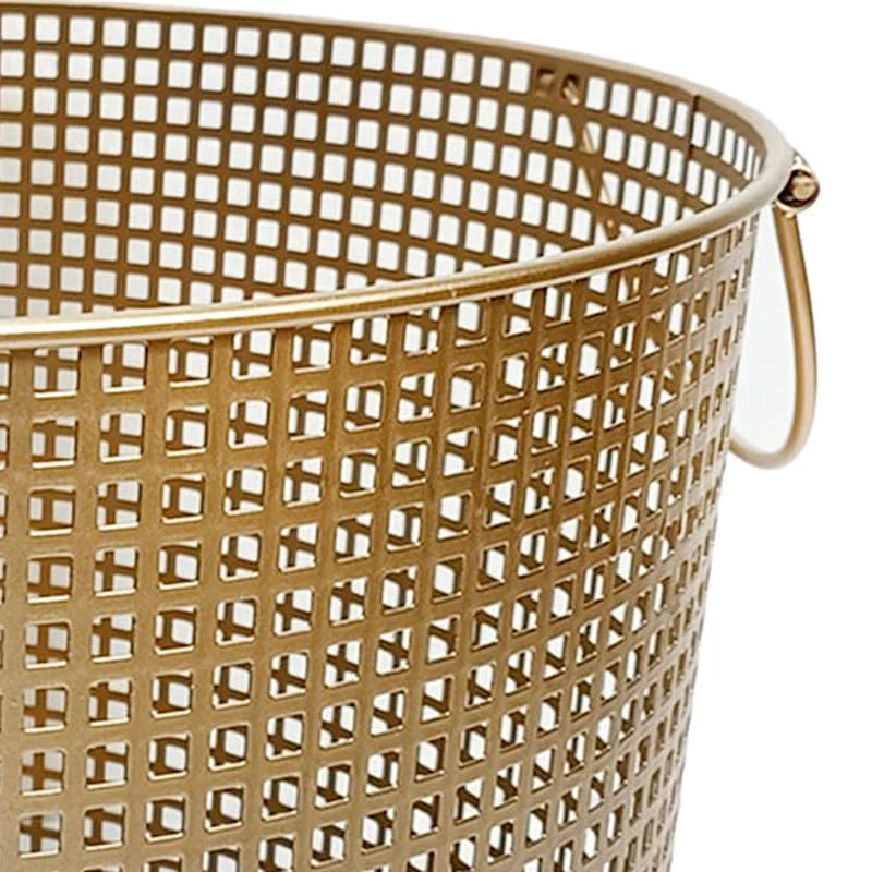 Flatiron Bronze Metal Round Storage Basket, Large 2 Flatiron Bronze Metal Round Storage Basket, Large - Image 2