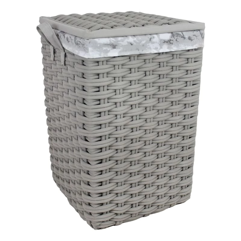 Floor Standing Laundry Hamper With Printed Marble Designed Liner, Extra Large 1 Floor Standing Laundry Hamper With Printed Marble Designed Liner, Extra Large