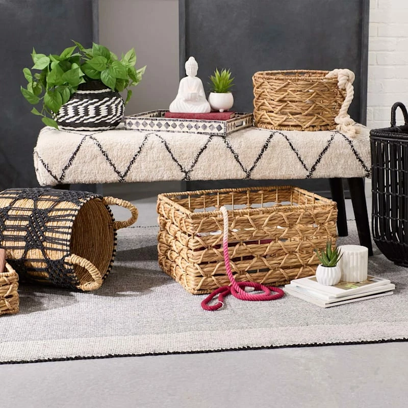 Found & Fable Kai Round X Weave Storage Basket, Small 5 Found & Fable Kai Round X Weave Storage Basket, Small - Image 5