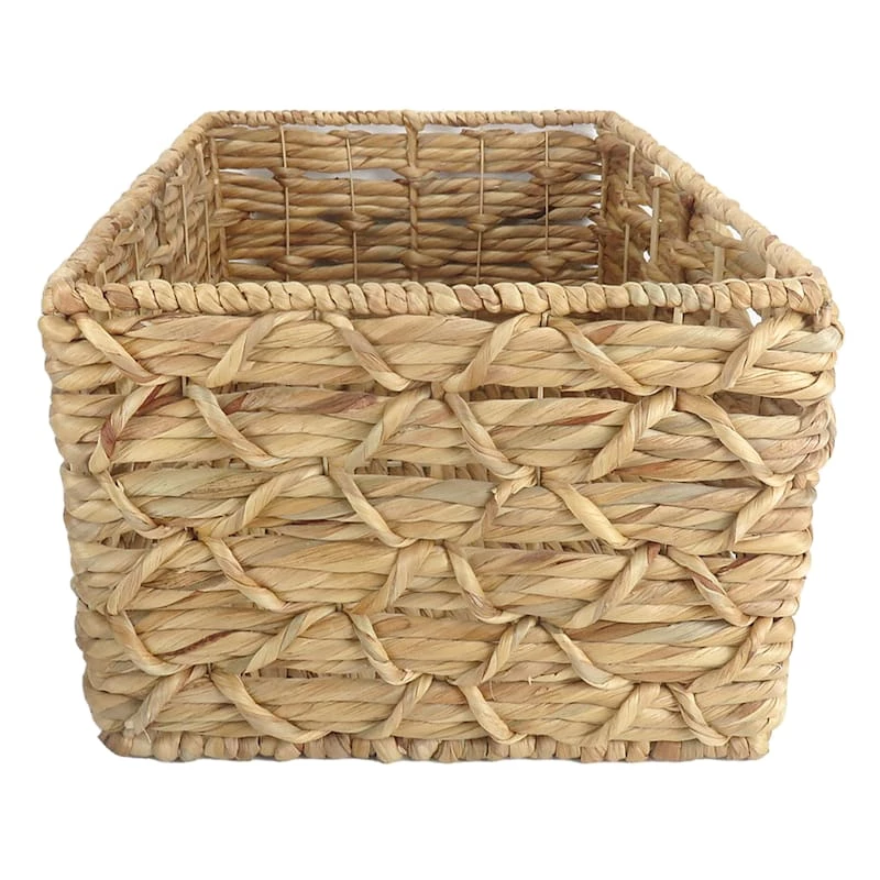 Found & Fable Kai Tall X Weave Rectangle Storage Basket, Large 2 Found & Fable Kai Tall X Weave Rectangle Storage Basket, Large - Image 2