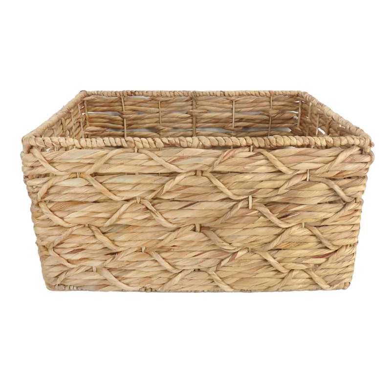 Found & Fable Kai Tall X Weave Rectangle Storage Basket, Large 3 Found & Fable Kai Tall X Weave Rectangle Storage Basket, Large - Image 3