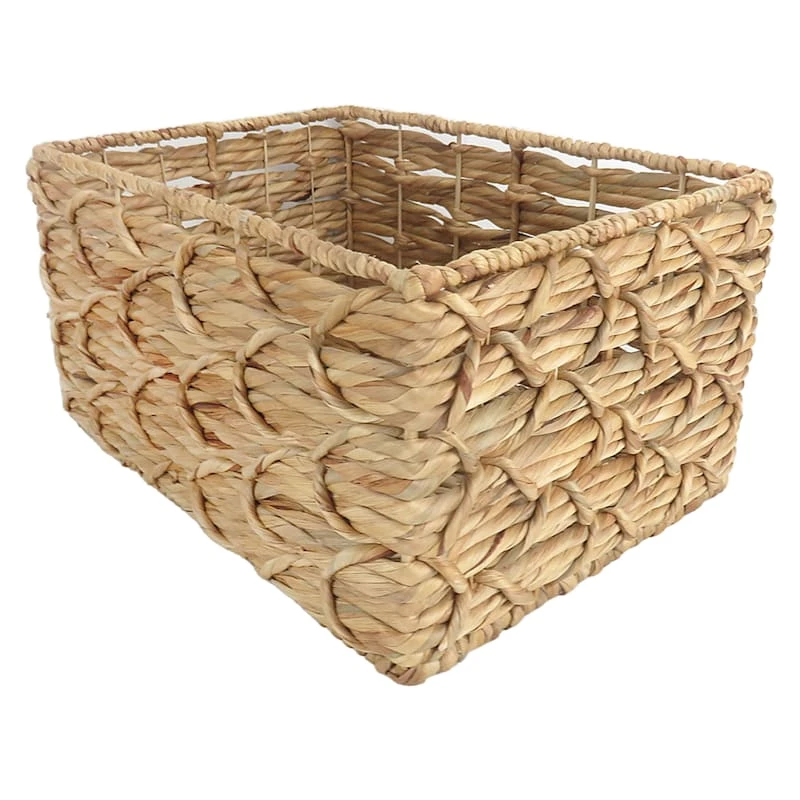 Found & Fable Kai Tall X Weave Rectangle Storage Basket, Large 1 Found & Fable Kai Tall X Weave Rectangle Storage Basket, Large
