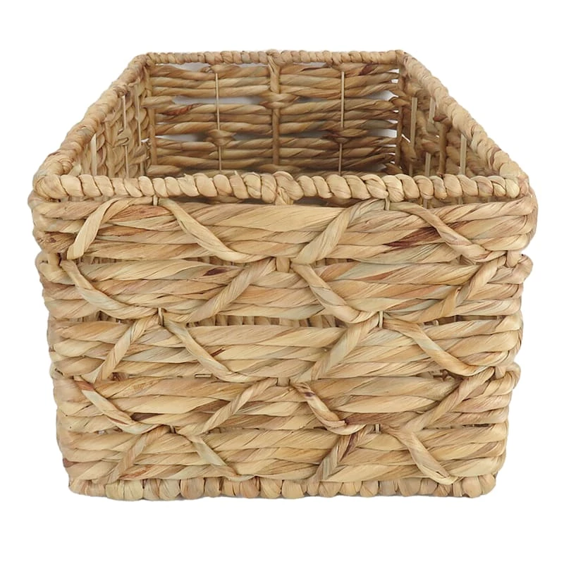 Found & Fable Kai Tall X Weave Rectangle Storage Basket, Medium 2 Found & Fable Kai Tall X Weave Rectangle Storage Basket, Medium - Image 2
