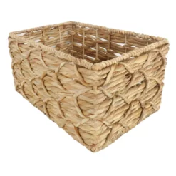 Found & Fable Kai Tall X Weave Rectangle Storage Basket, Medium