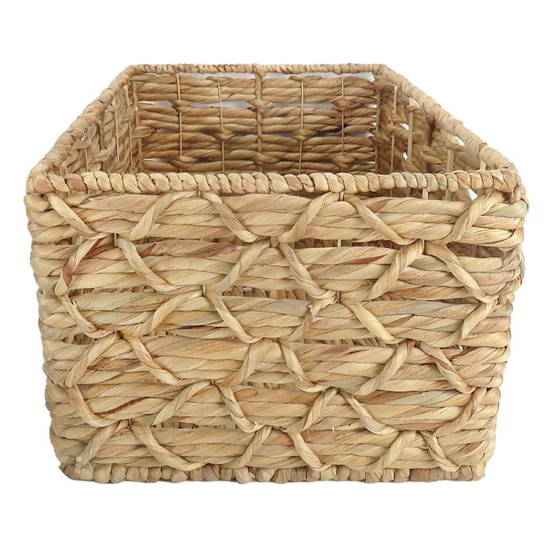Found & Fable Kai Tall X Weave Rectangle Storage Basket, Small 2 Found & Fable Kai Tall X Weave Rectangle Storage Basket, Small - Image 2