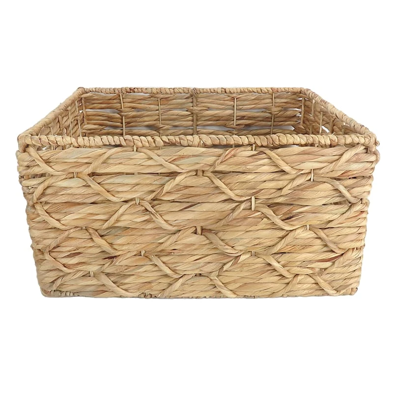 Found & Fable Kai Tall X Weave Rectangle Storage Basket, Small 3 Found & Fable Kai Tall X Weave Rectangle Storage Basket, Small - Image 3