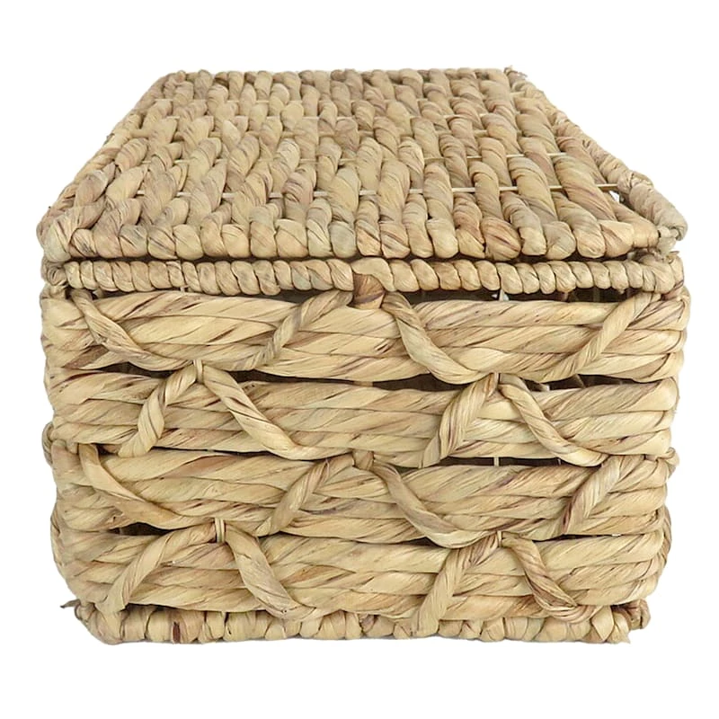 Found & Fable Kai Triple X Twist Lidded Storage Basket, Medium 2 Found & Fable Kai Triple X Twist Lidded Storage Basket, Medium - Image 2