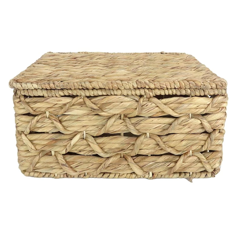 Found & Fable Kai Triple X Twist Lidded Storage Basket, Medium 3 Found & Fable Kai Triple X Twist Lidded Storage Basket, Medium - Image 3