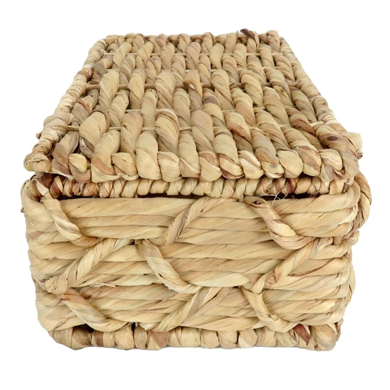 Found & Fable Kai Triple X Twist Lidded Storage Basket, Small 2 Found & Fable Kai Triple X Twist Lidded Storage Basket, Small - Image 2