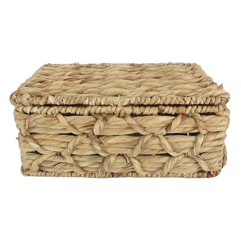 Found & Fable Kai Triple X Twist Lidded Storage Basket, Small 3 Found & Fable Kai Triple X Twist Lidded Storage Basket, Small - Image 3
