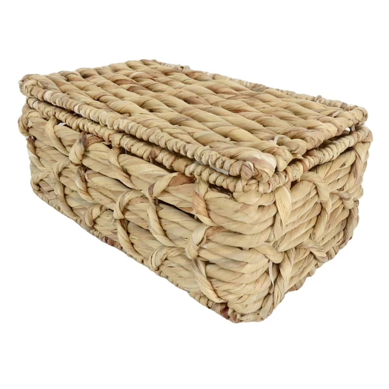 Found & Fable Kai Triple X Twist Lidded Storage Basket, Small 1 Found & Fable Kai Triple X Twist Lidded Storage Basket, Small