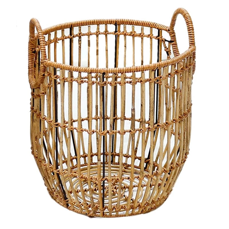Found & Fable Round Rattan Storage Basket, Small 1 Found & Fable Round Rattan Storage Basket, Small