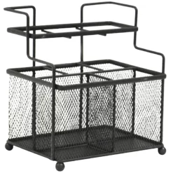 Garbo Matte Black Wire Rectangle Styling Station