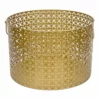 Geo Gold Round Metal Storage Basket, Large
