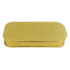 Gold Hammered Pencil Box, Large