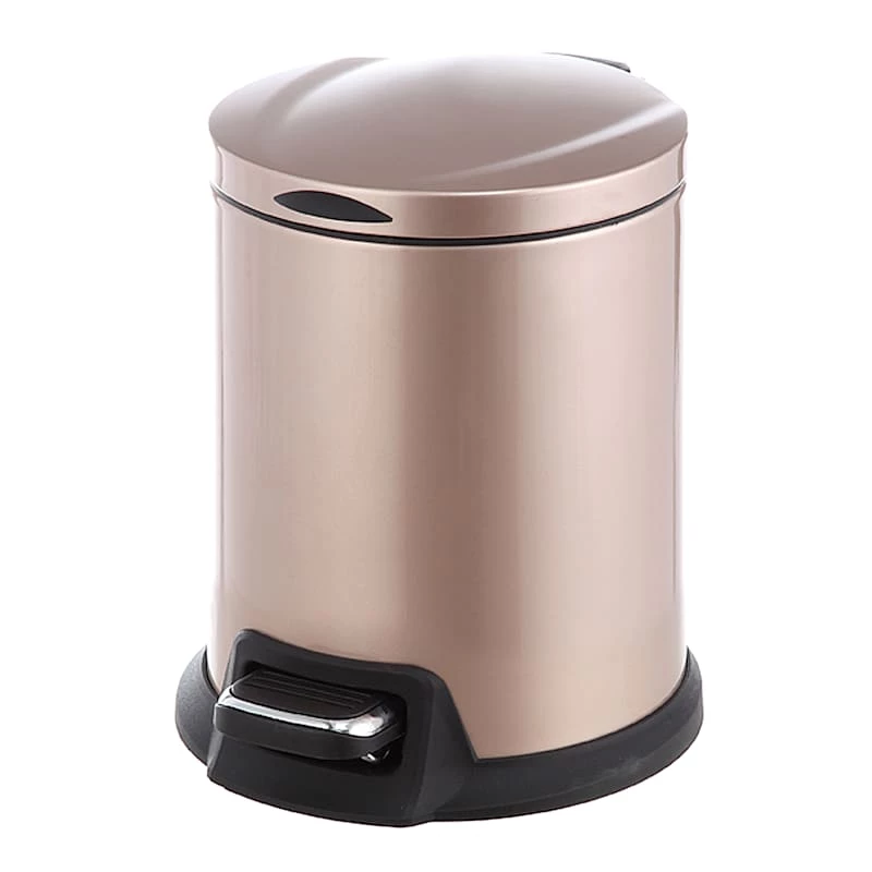 Gold Round Pedal Bin, 5l 1 Gold Round Pedal Bin, 5l