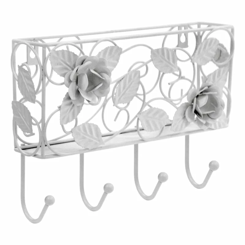 Grace Mitchell Rosa Matte White Mail & Key Wall Rack 1 Grace Mitchell Rosa Matte White Mail & Key Wall Rack