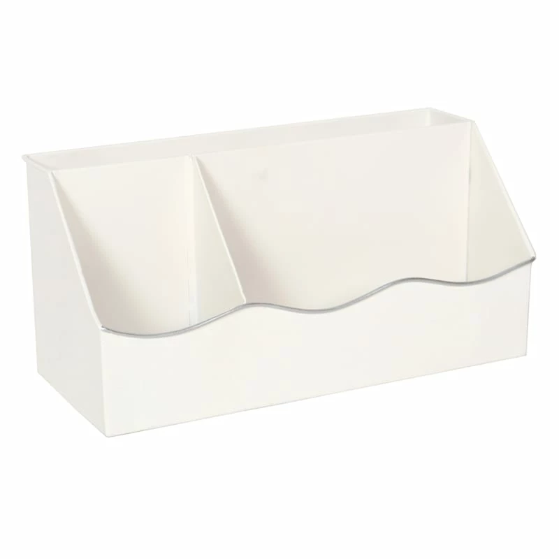 Grace Mitchell White With Silver Edges Desktop Organizer 1 Grace Mitchell White With Silver Edges Desktop Organizer