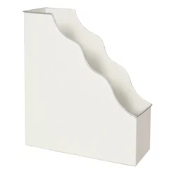 Grace Mitchell White With Silver Edges Magazine Holder