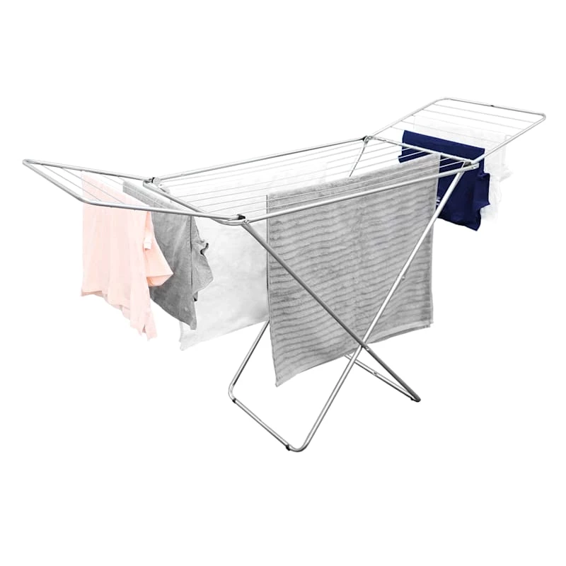 Grey Metal Folding Drying Rack 3 Grey Metal Folding Drying Rack - Image 3
