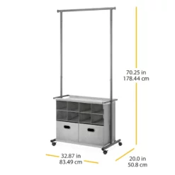 Grey Rolling Closet Organizer 5 Grey Rolling Closet Organizer -Storage Sales Store grey rolling closet organizer 2