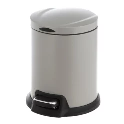 Grey Round Pedal Bin, 5L