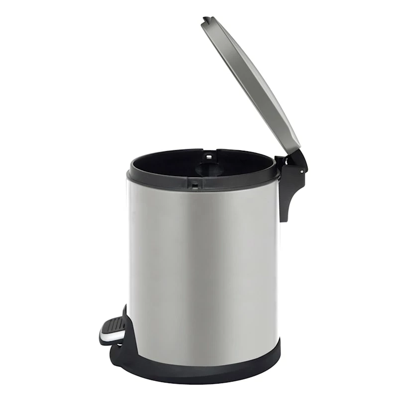 Grey Round Pedal Bin, 5L 4 Grey Round Pedal Bin, 5L - Image 4