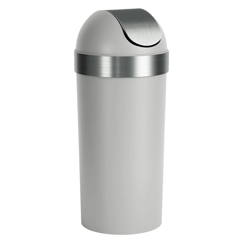 Grey Stainless Steel Venti Trash Can, 16.5gal 1 Grey Stainless Steel Venti Trash Can, 16.5gal