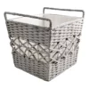 Grey Tapered Rope Laundry Hamper, Large