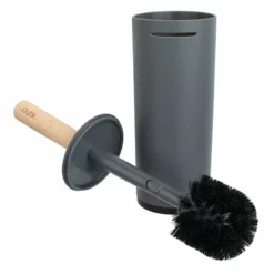 Grey Toilet Brush & Canister