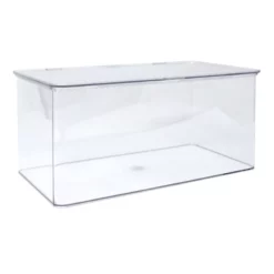 Hinged Clear Storage Bin Set, Large
