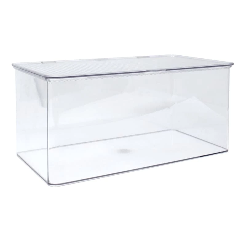 Hinged Clear Storage Bin Set, Large 1 Hinged Clear Storage Bin Set, Large